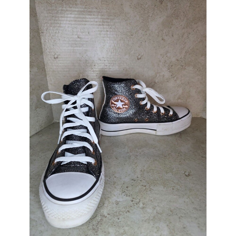 Converse CTAS Shoes Women Sz 6.5 Platform Metallic Sneakers Athletic High Top